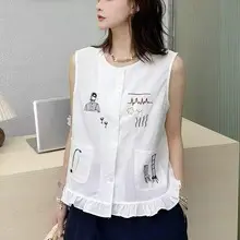 Women Blue Denim Shirt Petite Short Autumn Layering Set — feature 9