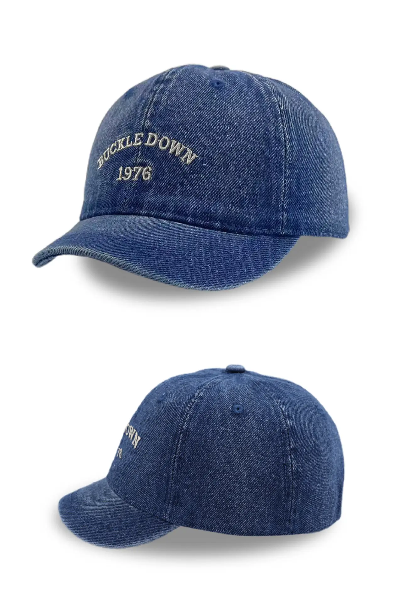 Men Embroidered Denim Baseball Caps Blue Black — feature 6