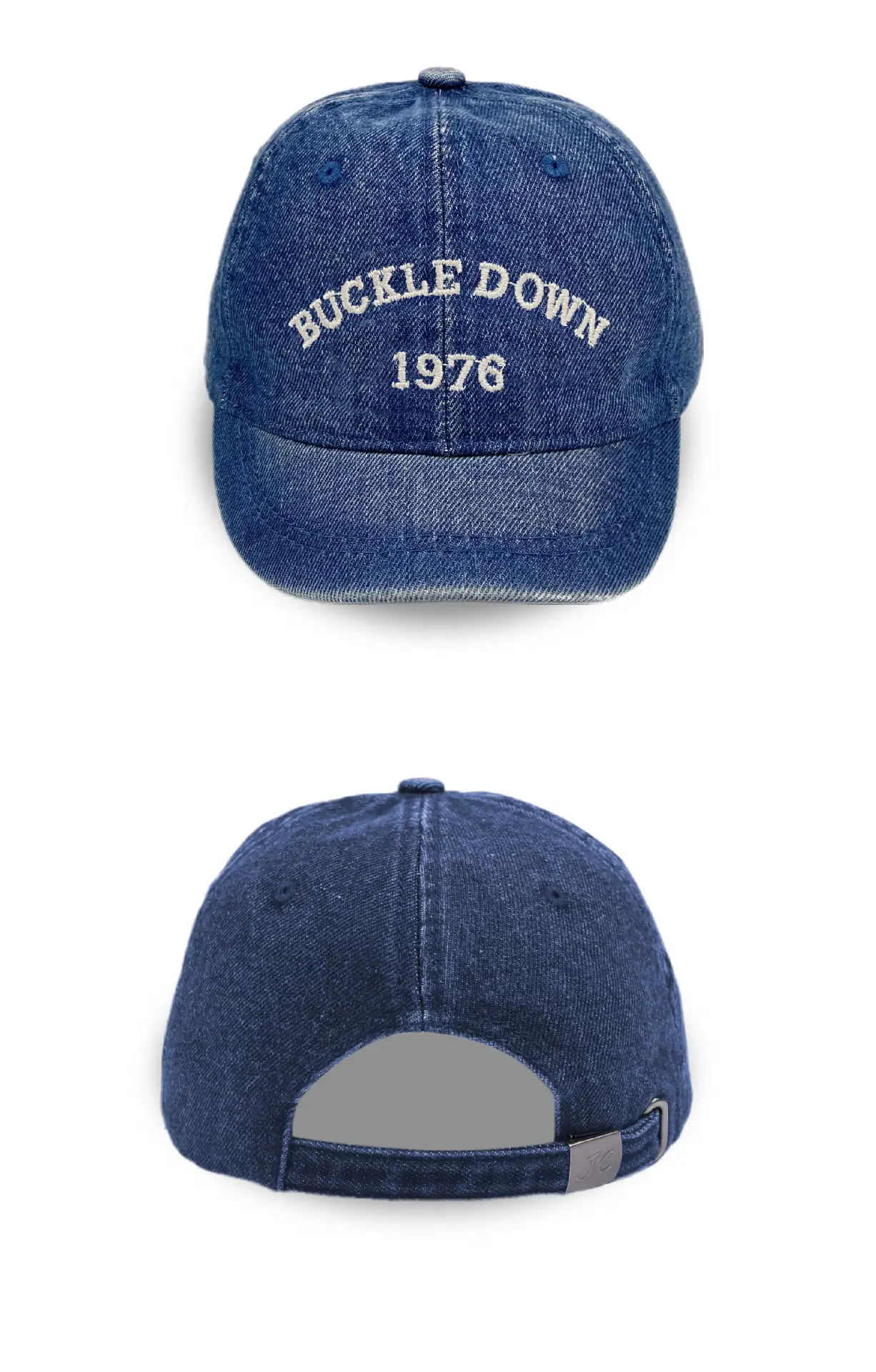 Men Embroidered Denim Baseball Caps Blue Black — feature 7