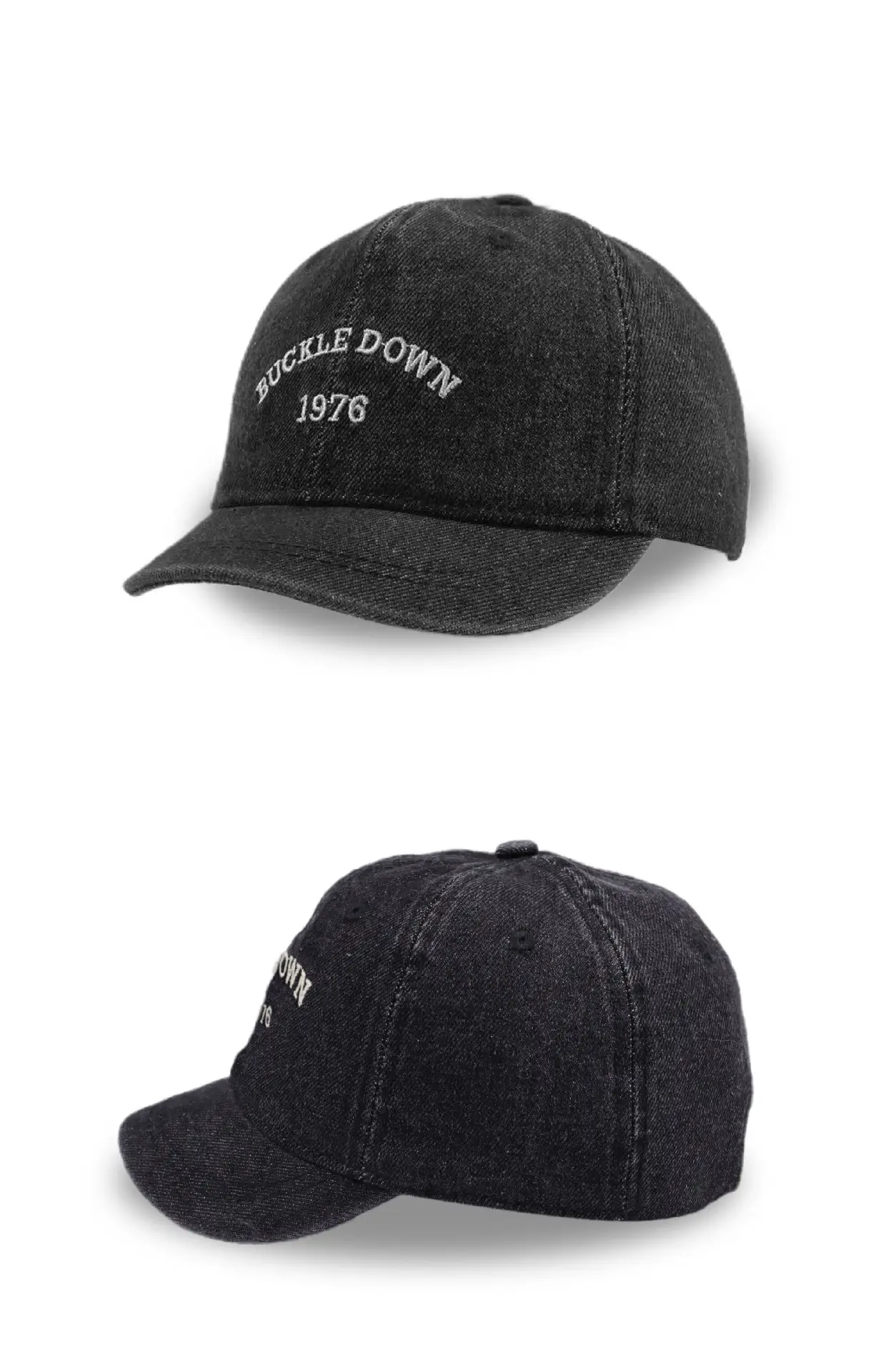 Men Embroidered Denim Baseball Caps Blue Black — feature 8