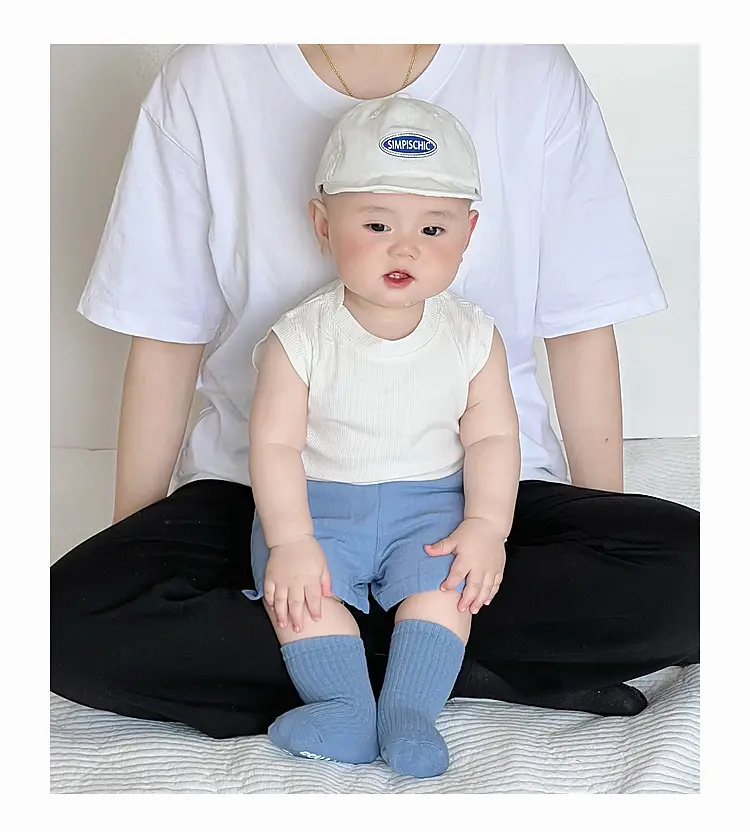 Boys Vest Summer T-shirt Solid Color Sleeveless Top — feature 15