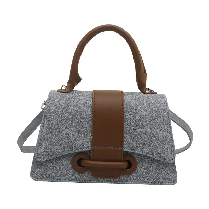 Vintage Blue Leather Shoulder Bag for Women - Image 8