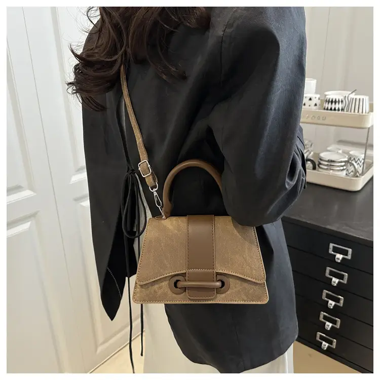 Vintage Blue Leather Shoulder Bag for Women — feature 15