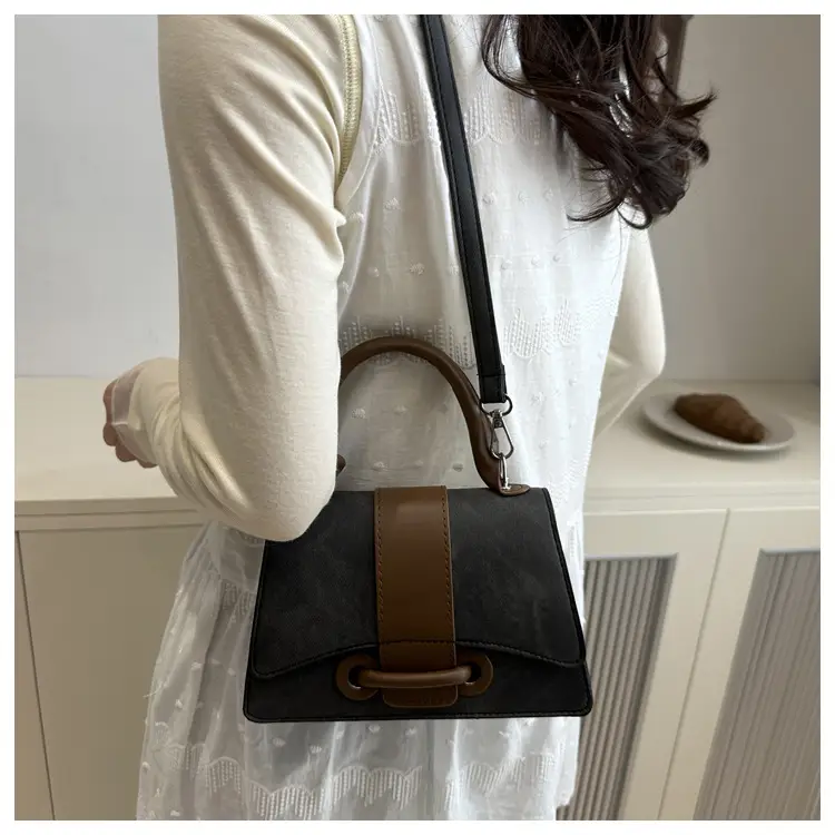 Vintage Blue Leather Shoulder Bag for Women — feature 17