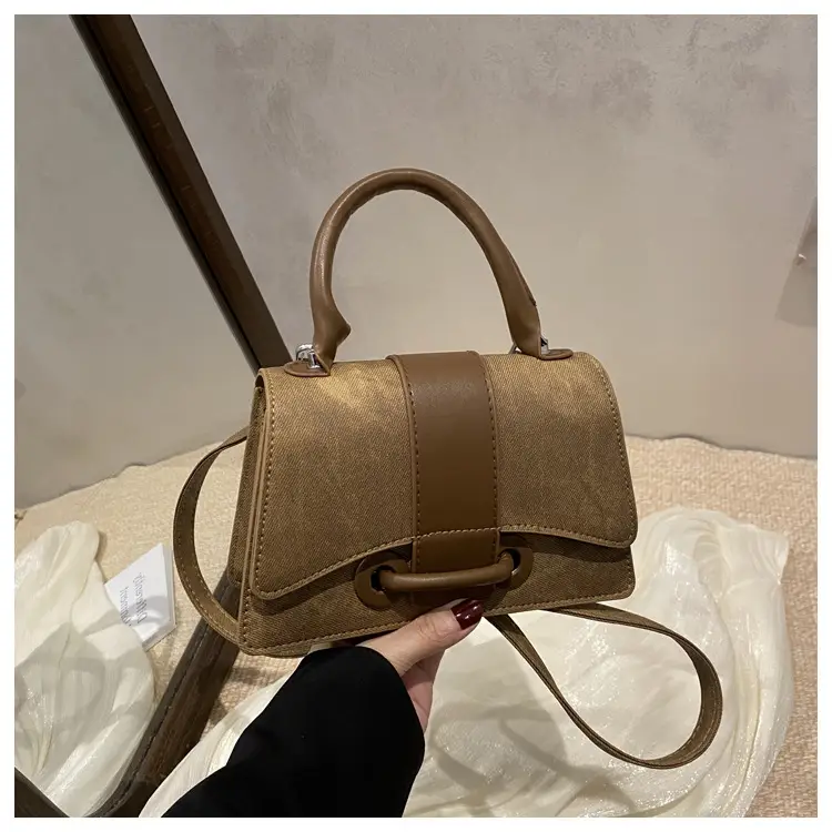 Vintage Blue Leather Shoulder Bag for Women — feature 20