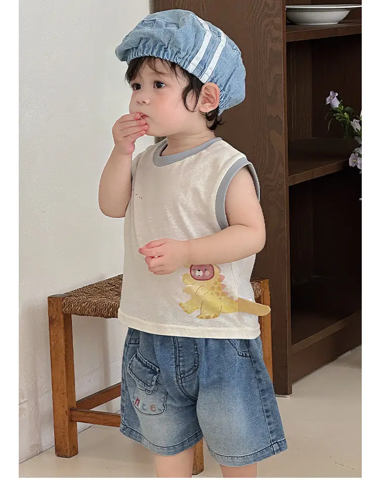 Baby Vest Sleeveless T-Shirt Cartoon Top Summer Outfit — feature 14