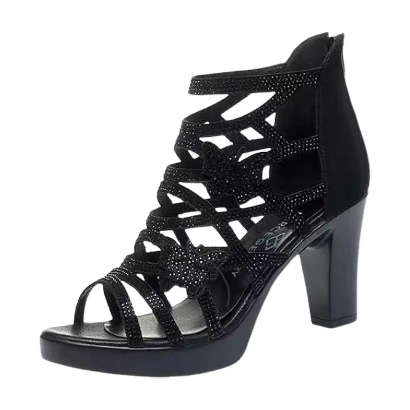 2025 Elegant Roman Butterfly Hollow Heels Women