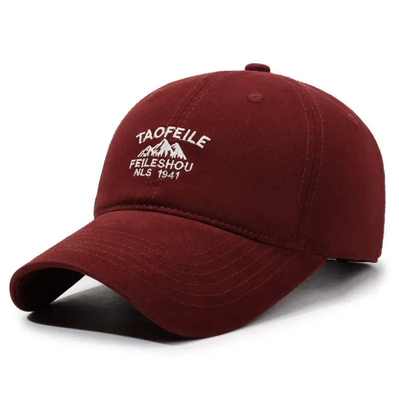 Women Brown Embroidered Baseball Cap Taofei Feshen Wu - Image 3