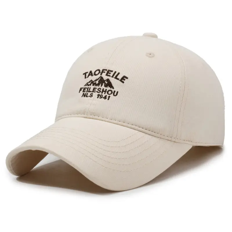 Women Brown Embroidered Baseball Cap Taofei Feshen Wu - Image 6