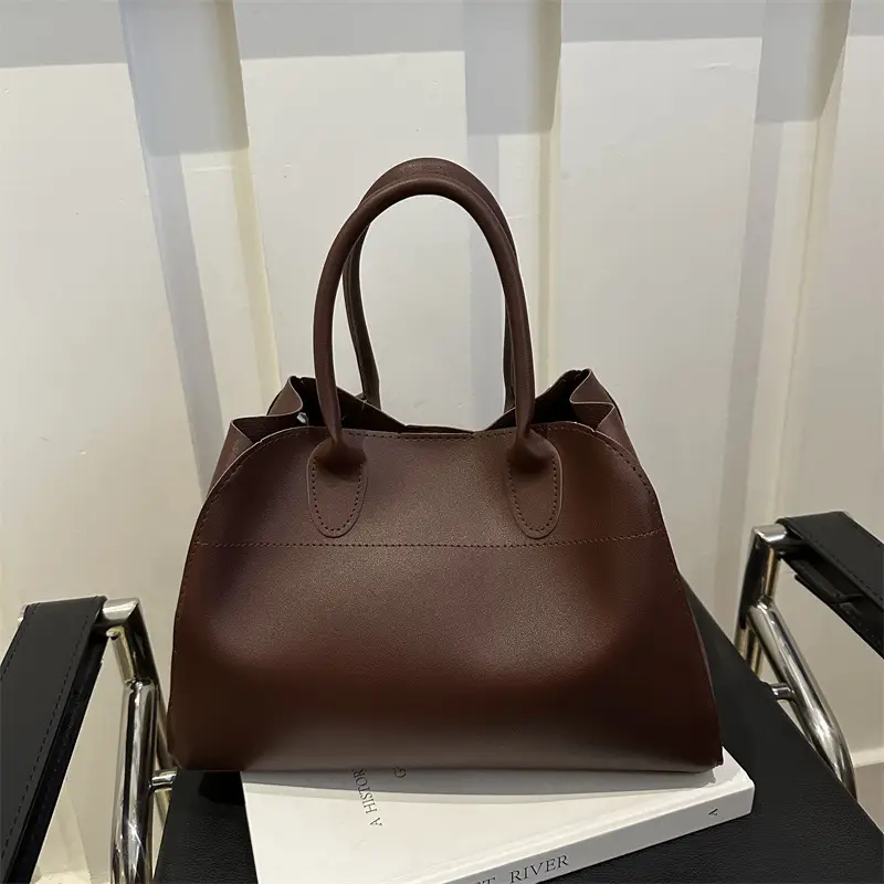 Women's Cross-Border Retro Tote Bag Brown Large Capacity - Image 4