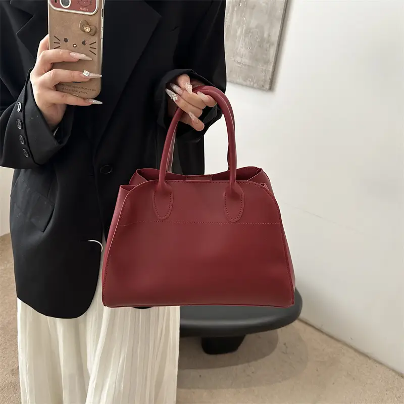 Women's Cross-Border Retro Tote Bag Brown Large Capacity - Image 6