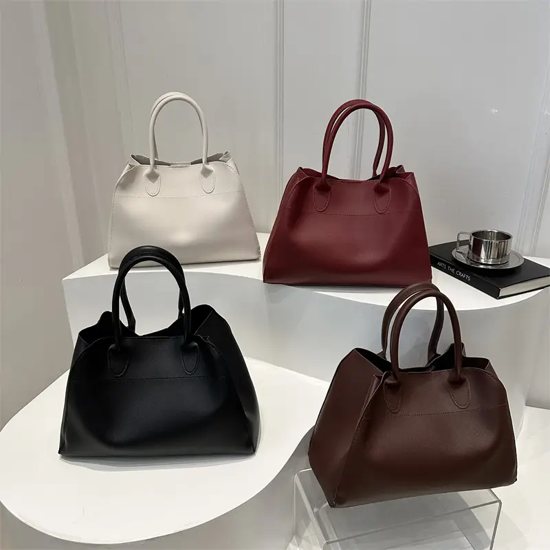 Women's Cross-Border Retro Tote Bag Brown Large Capacity - Image 7