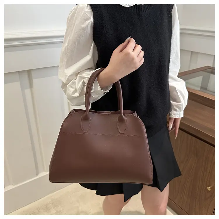 Women's Cross-Border Retro Tote Bag Brown Large Capacity — feature 13