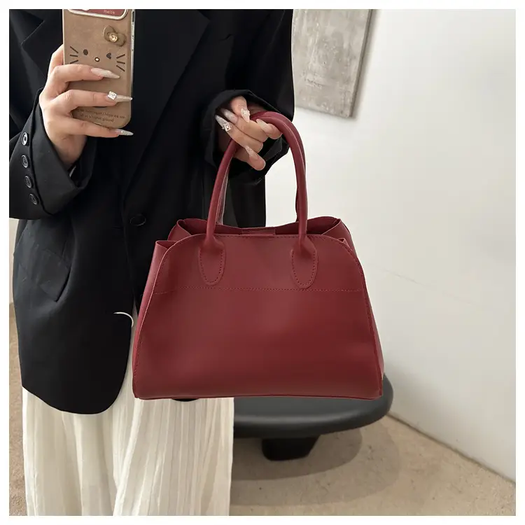 Women's Cross-Border Retro Tote Bag Brown Large Capacity — feature 23