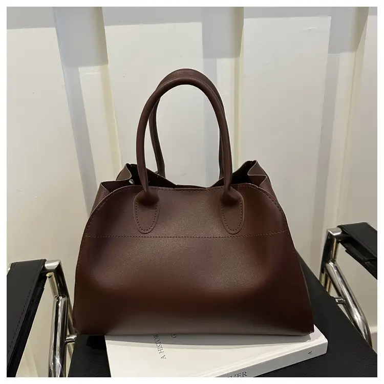 Women's Cross-Border Retro Tote Bag Brown Large Capacity — feature 26