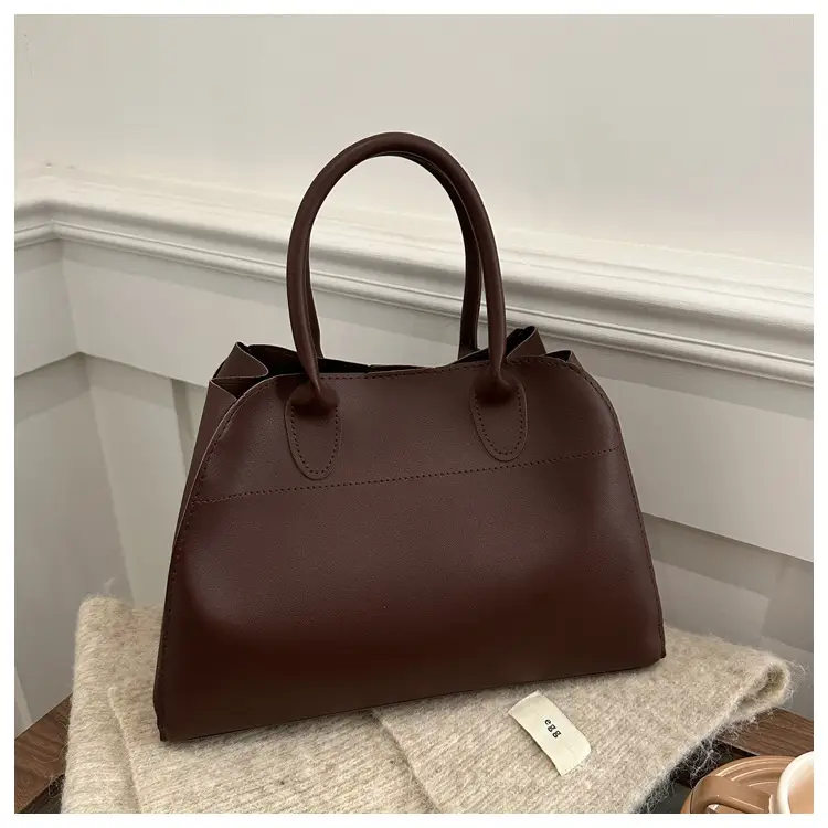 Women's Cross-Border Retro Tote Bag Brown Large Capacity — feature 29