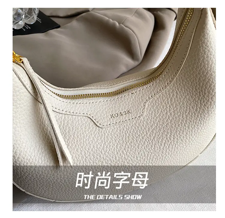 Minimalist Brown Leather Shoulder Bag with Adjustable Strap — feature 29