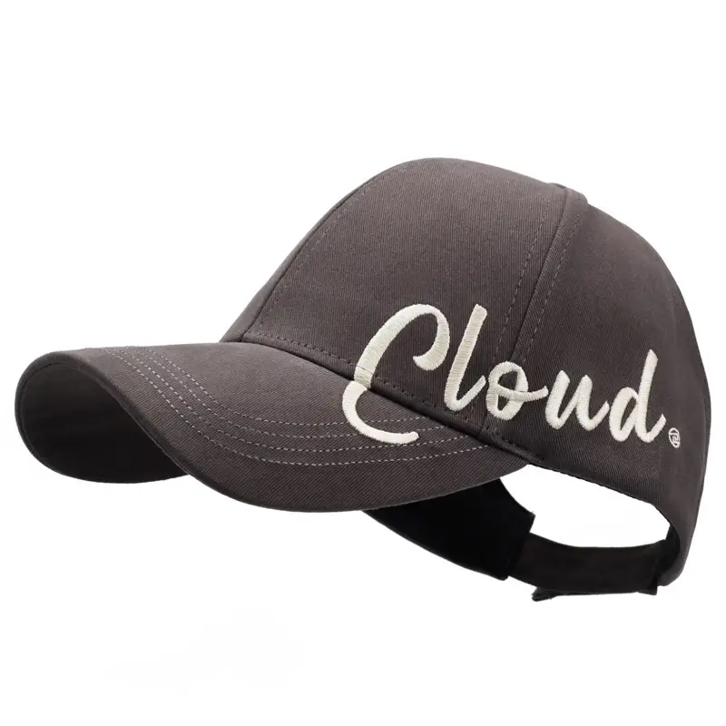 Cloud Embroidered Brown Kids Cap - Image 1