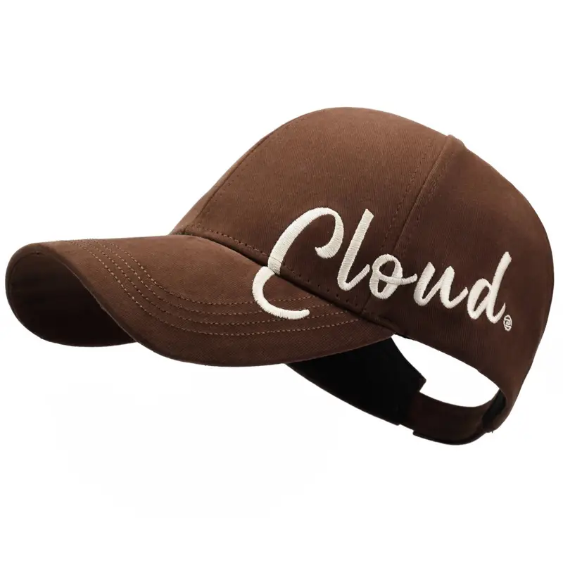Cloud Embroidered Brown Kids Cap - Image 6