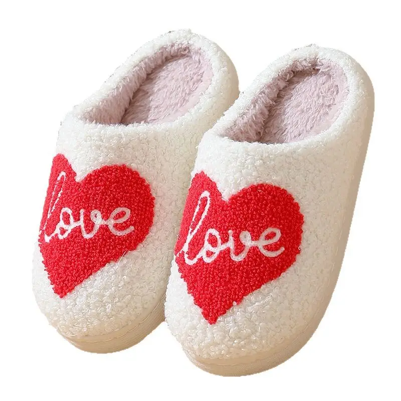 2025 Winter Girls' Cotton Slippers Embroidered Fur Slippers Boys' Fashion Casual Cross-Border Source Slippers Middle Children's Dropshipping