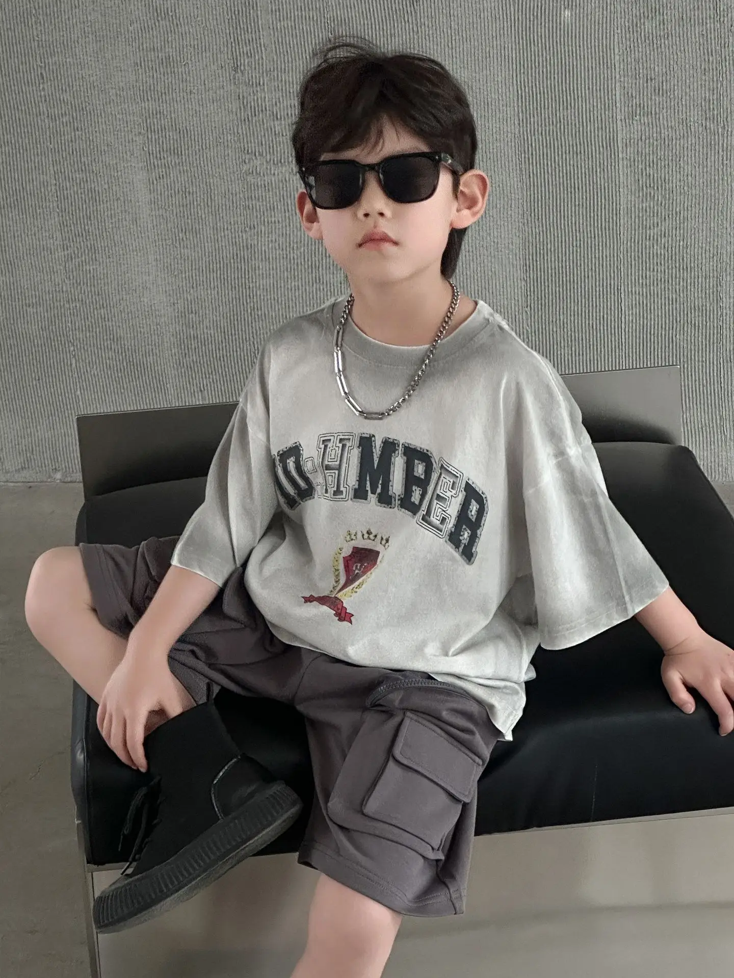 Boys Grey Summer T-Shirt Short Sleeve 2025 - Image 4