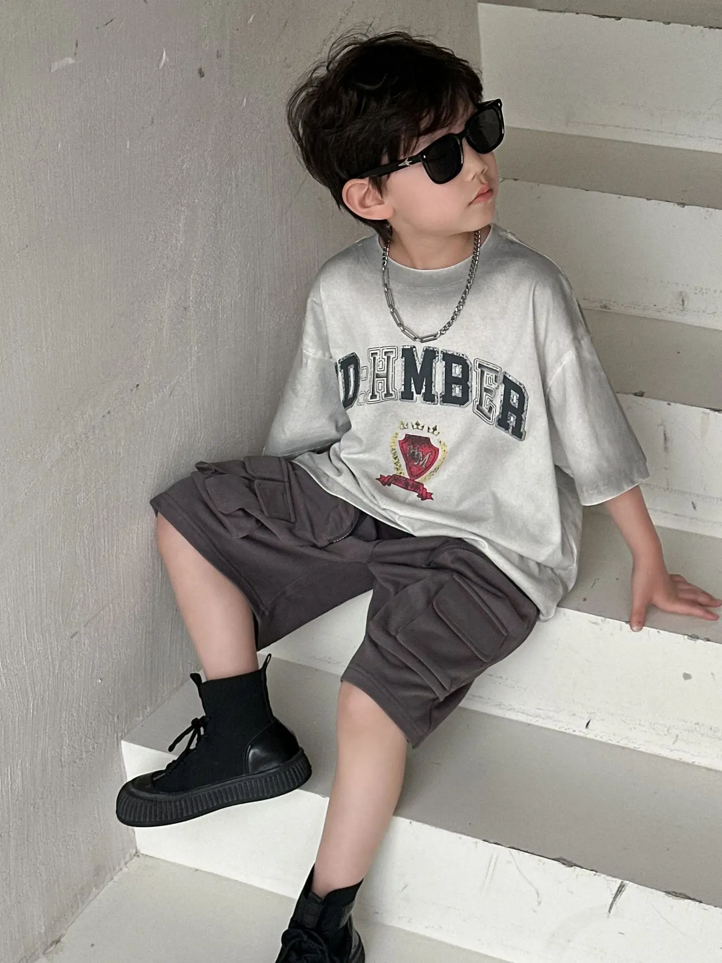 Boys Grey Summer T-Shirt Short Sleeve 2025 - Image 5