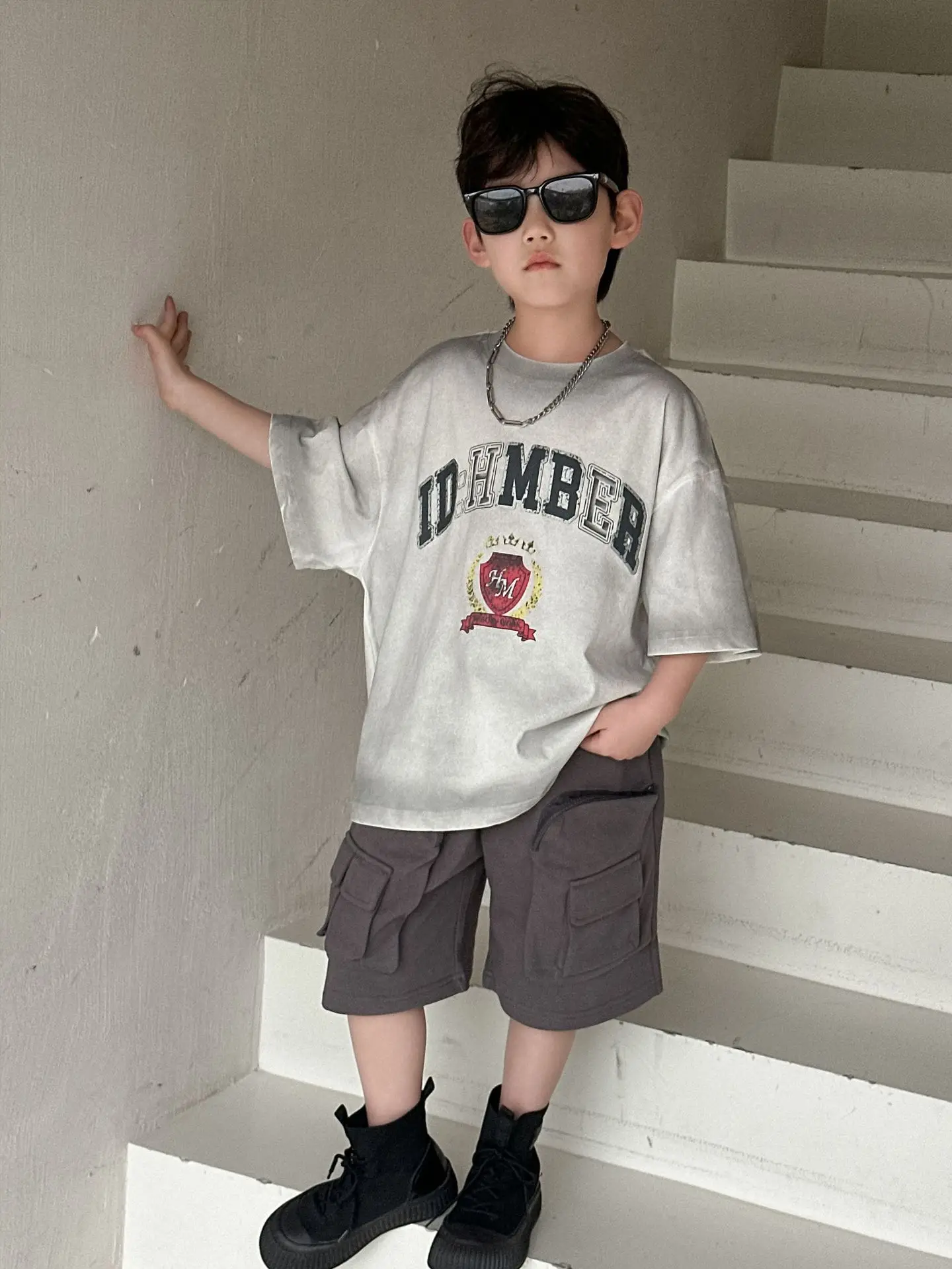 Boys Grey Summer T-Shirt Short Sleeve 2025 - Image 6