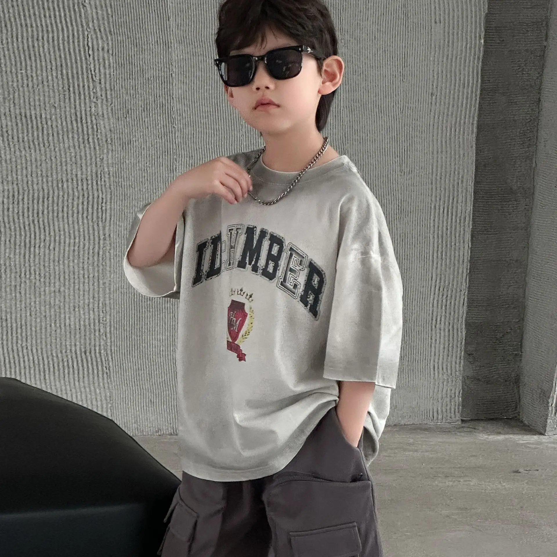 Boys Grey Summer T-Shirt Short Sleeve 2025 — feature 10