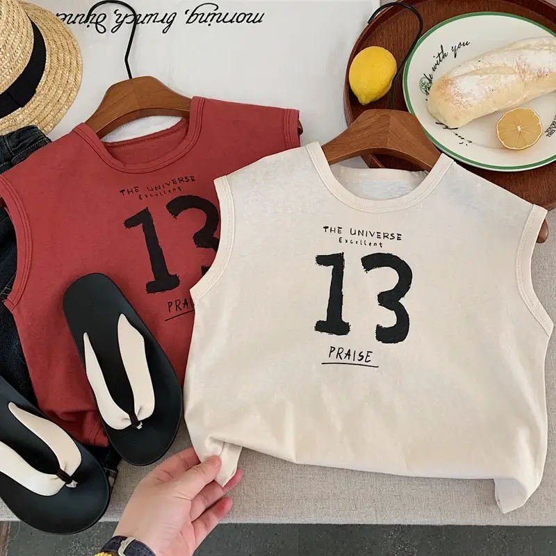 Children's Sleeveless Vest T-Shirt 13 Peace Summer 2025 - Image 3