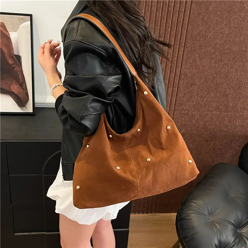 Black Velvet Shoulder Bag for Women 2025 New Arrival