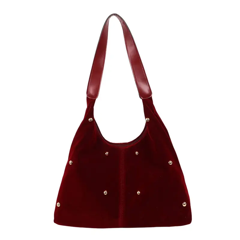 Black Velvet Shoulder Bag for Women 2025 New Arrival