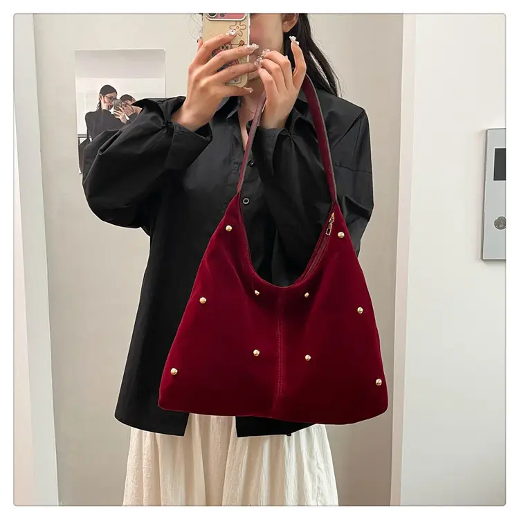 Black Velvet Shoulder Bag for Women 2025 New Arrival — feature 24