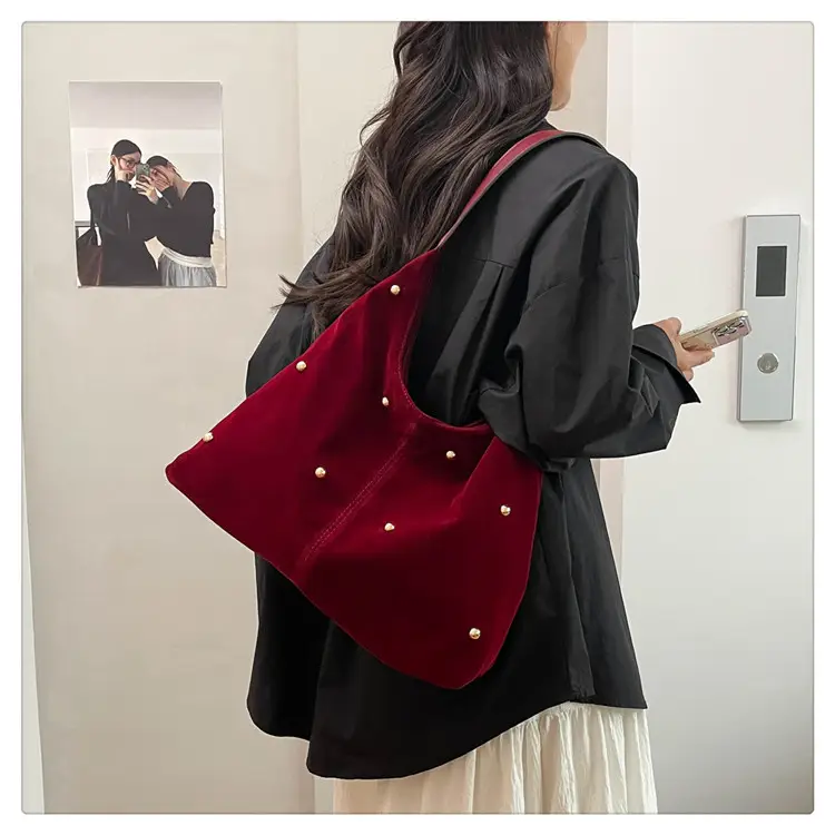 Black Velvet Shoulder Bag for Women 2025 New Arrival — feature 25