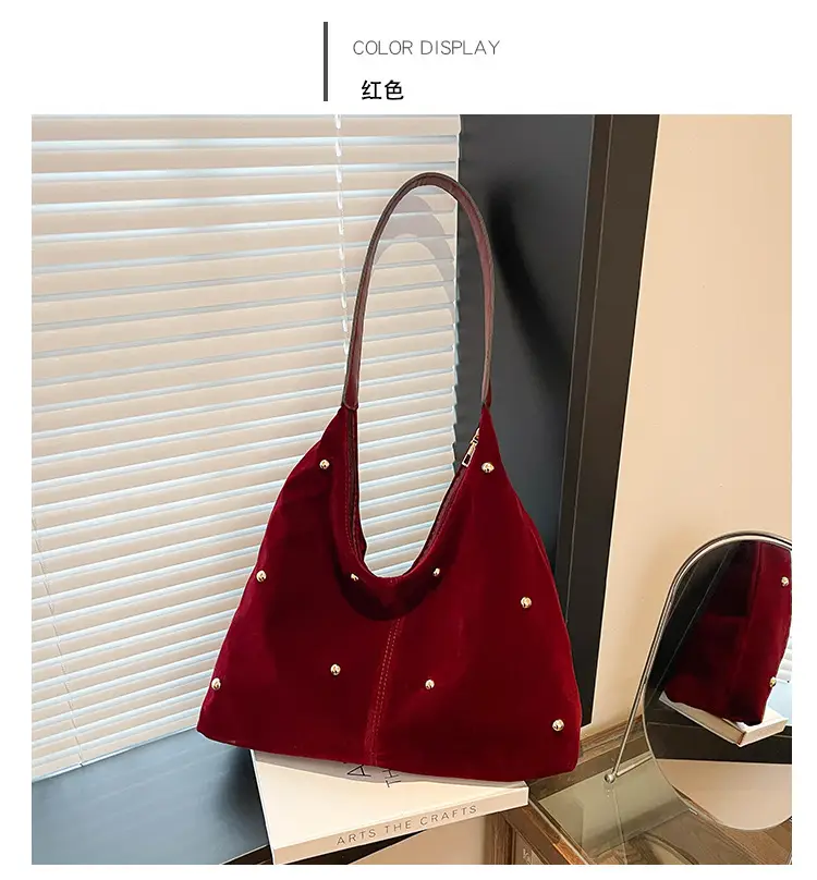 Black Velvet Shoulder Bag for Women 2025 New Arrival — feature 31