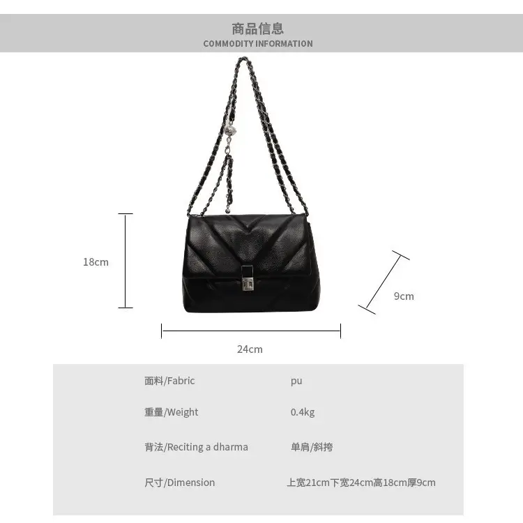 White Embroidered Chain Shoulder Bag for Women 2026 - Image 7