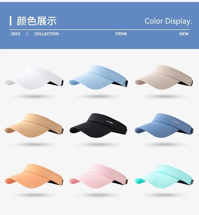 Men's New Summer UV Sunscreen Hat Light Blue — feature 10