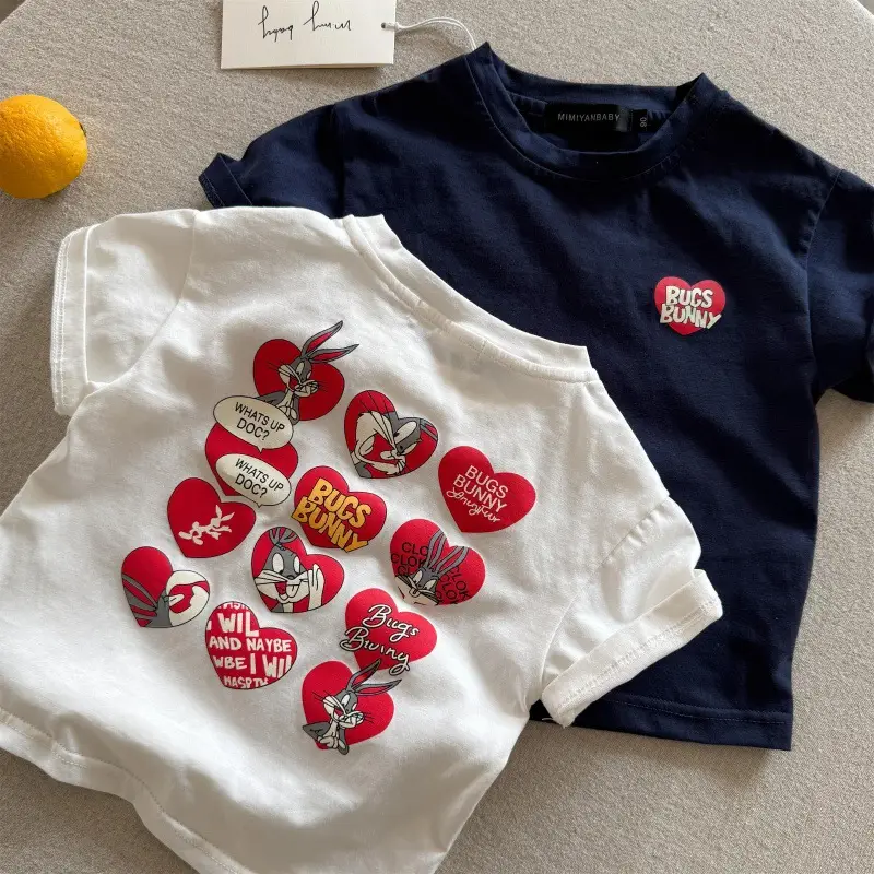Children Cotton Cartoon T-Shirt White 2025 — feature 17