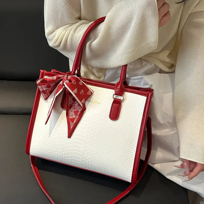White Red Bow Shoulder Bag for Women 2025 - Image 4