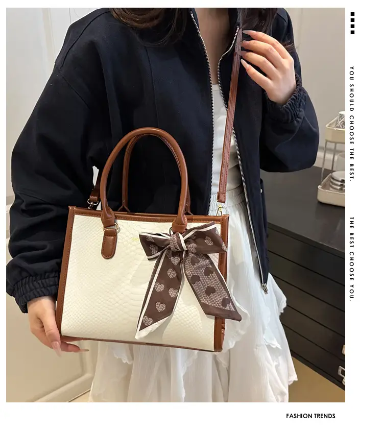 White Red Bow Shoulder Bag for Women 2025 — feature 1
