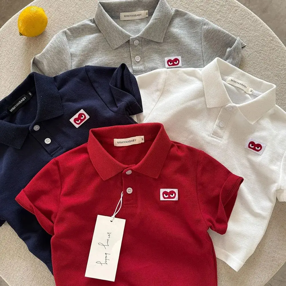 New Boys Polo T-Shirts Solid Color Loose Fit Summer Wear — feature 1