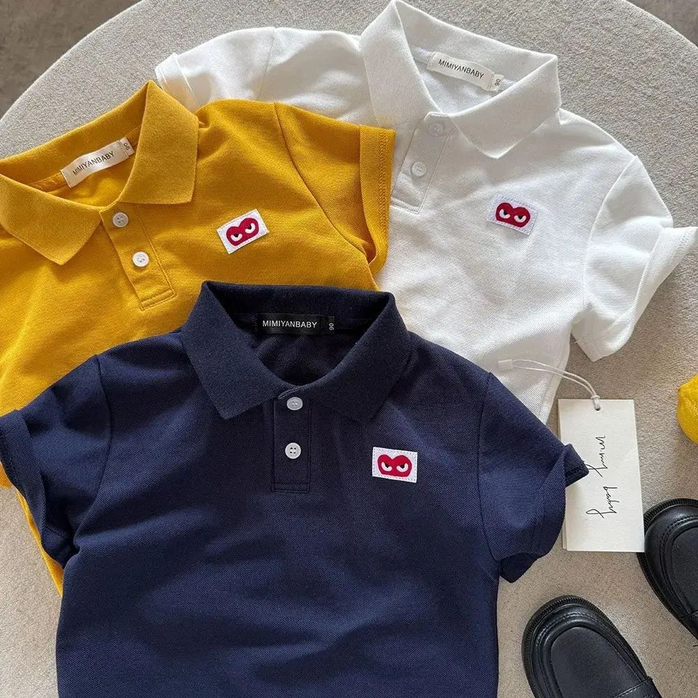 New Boys Polo T-Shirts Solid Color Loose Fit Summer Wear — feature 5