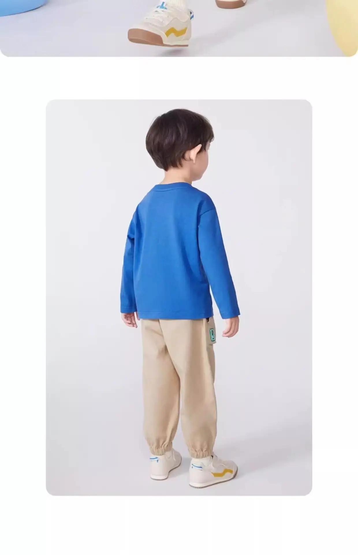 Blue 2026 Boys Long Sleeve T-Shirt Pure Cotton — feature 17