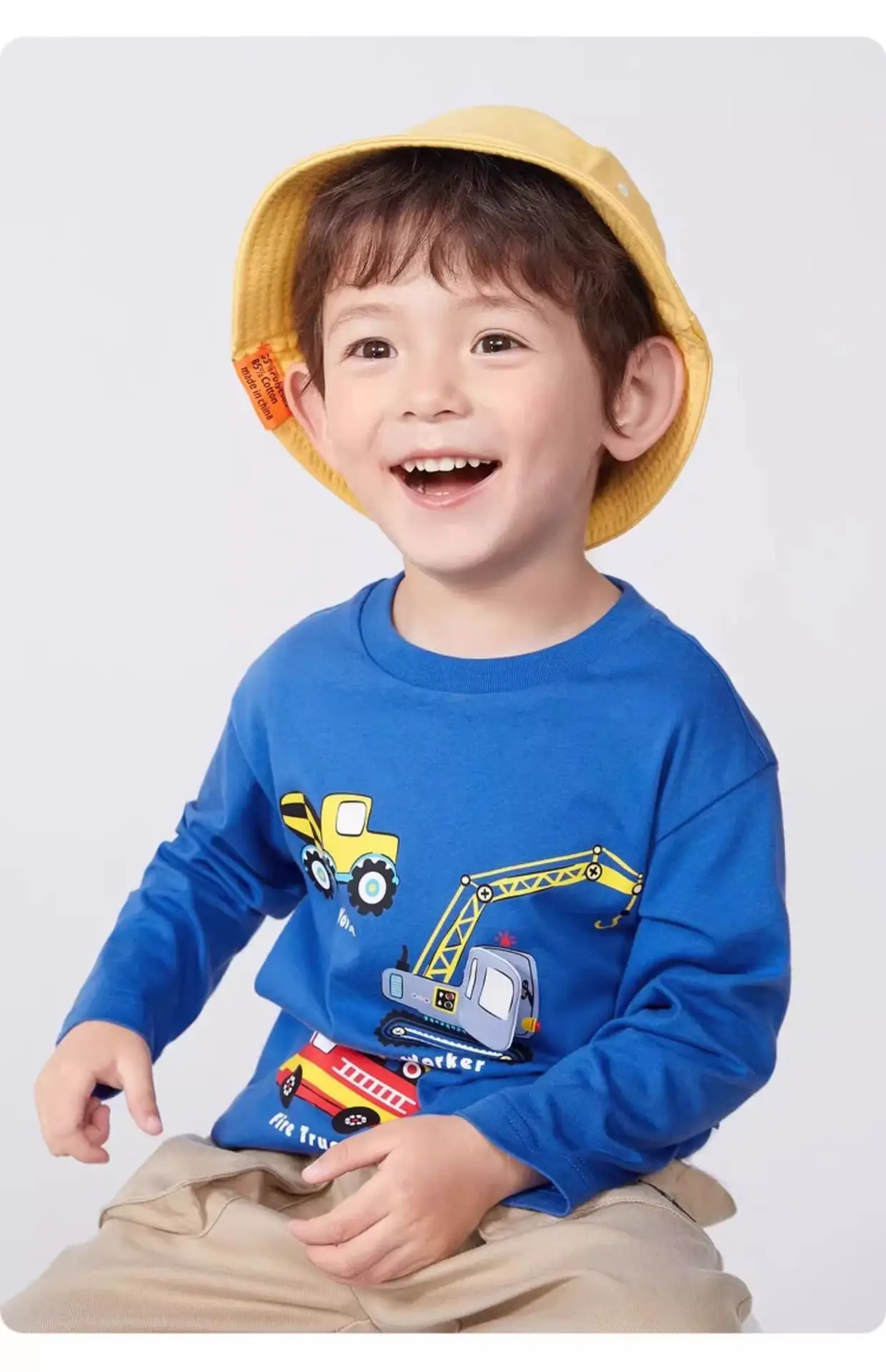 Blue 2026 Boys Long Sleeve T-Shirt Pure Cotton — feature 18
