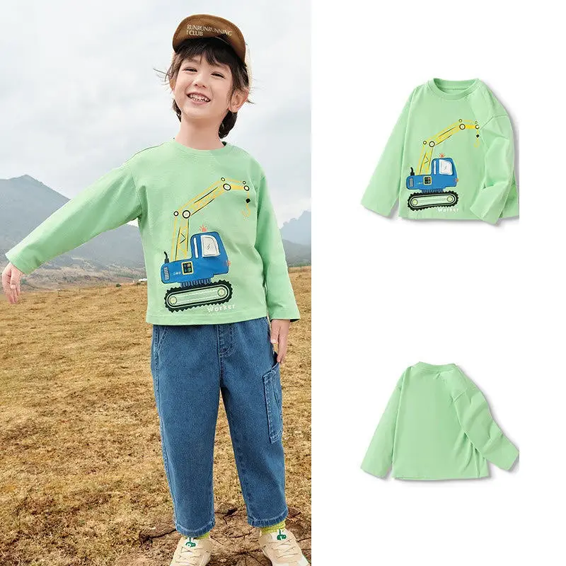 Blue 2026 Boys Long Sleeve T-Shirt Pure Cotton - Image 2