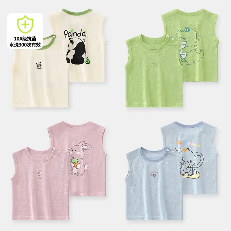 Boys Printed Sleeveless Vest Summer Top - Image 5