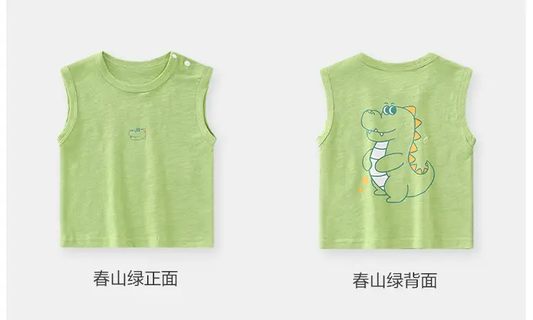 Boys Printed Sleeveless Vest Summer Top — feature 7