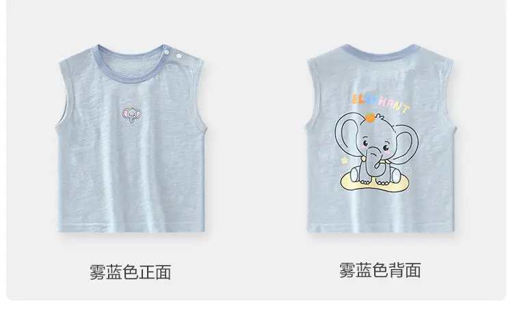 Boys Printed Sleeveless Vest Summer Top — feature 9