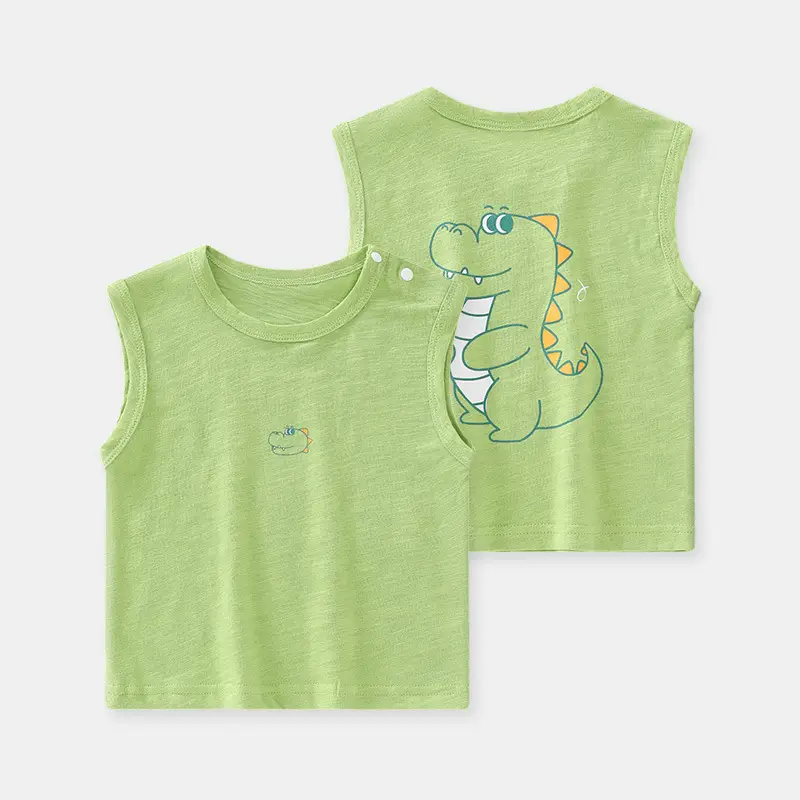 Boys Printed Sleeveless Vest Summer Top - Image 2