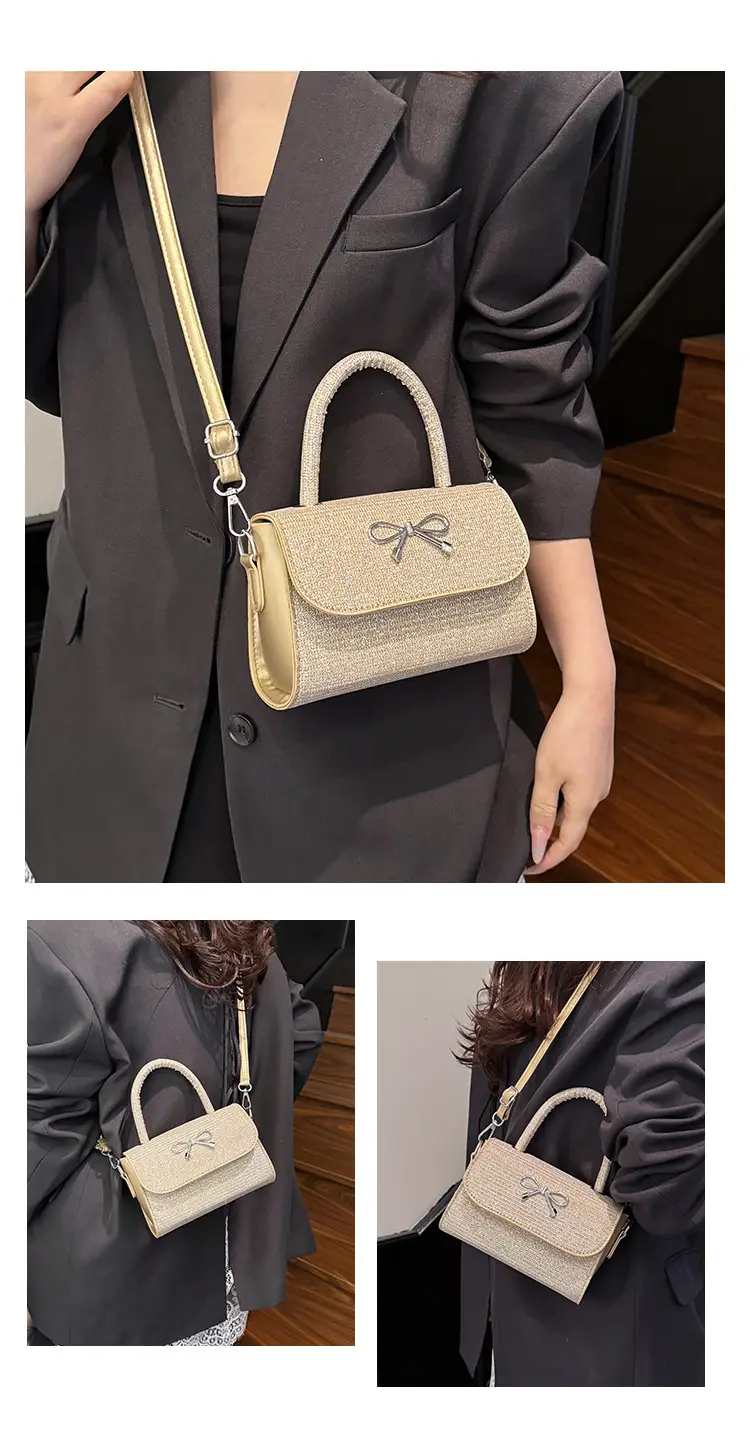 2025 New Bow Silk Crossbody Bag Silver — feature 28
