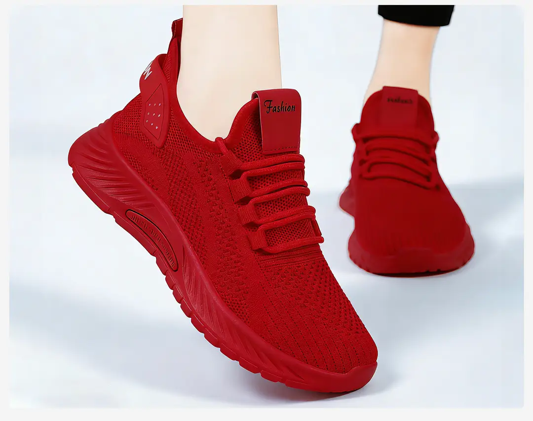 Women's Shoes Spring Style Cross-Border Factory Fashion Casual Shoes Lightweight Breathable Single Shoes Fly-Knit Mesh Sneakers for Women — feature 12